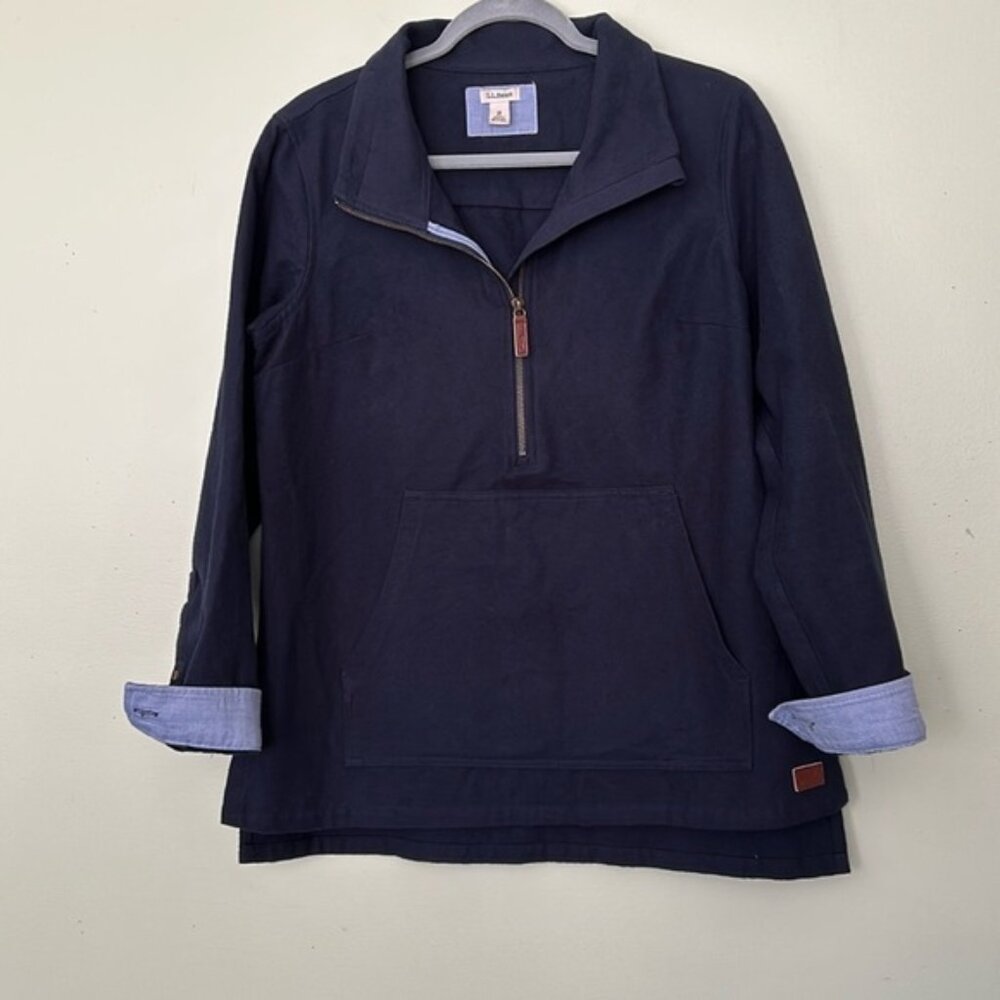 L.L. Bean Flannel Half Zip Pullover